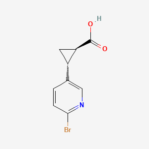 trans-(1R,2R)-2-(6-bromo-3-pyridinyl)cyclopropane-1-carboxylic acid CAS 918305-72-3