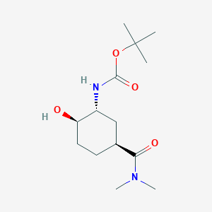 tert-butyl N-[(1R,2R,5S)-5-(dimethylcarbamoyl)-2-hydroxycyclohexyl]carbamate CAS 929693-30-1