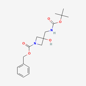 benzyl 3-hydroxy-3-[[(2-methylpropan-2-yl)oxycarbonylamino]methyl]azetidine-1-carboxylate CAS 934665-23-3