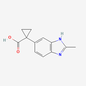 1-(2-methyl-3H-benzimidazol-5-yl)cyclopropane-1-carboxylic acid CAS 945244-36-0