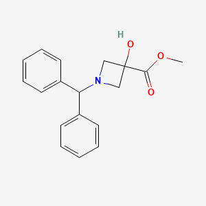 methyl 1-benzhydryl-3-hydroxyazetidine-3-carboxylate CAS 950691-63-1